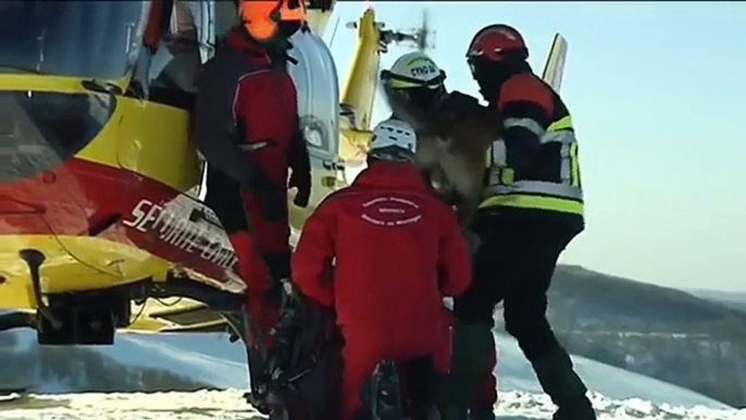 Reportage de Vosges Télévision Manoeuvre Equipe Cynotechnique à la Bresse-Honheck