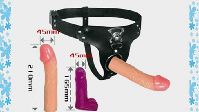 Umschnall-Dildo mit 2 Dildo?s 1x natur 165 cm ? 45 cm und 1x 24 cm ?45 cm lila