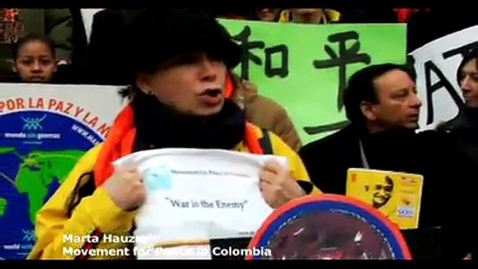 Press Conference for Peace and Nonviolence World March, City Hall NYC