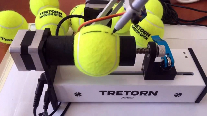 Tretorn robot lets tennis fans create their own signature tennis ball