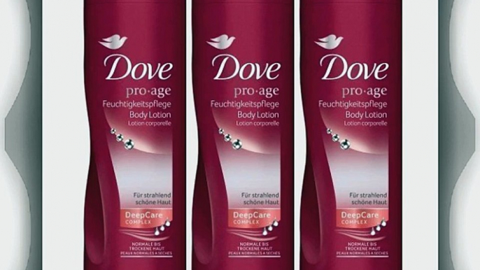 3 x Dove K?rperlotion Pro-AgeDeep Care Complex f?r normale bis trockene Haut/ je 250ml/ f?r