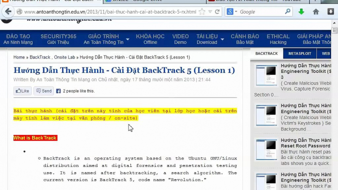 Hướng dẫn cài đặt BackTrack 5 R3 trên máy ảo VMWare