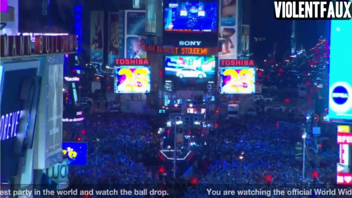 2011-2012 New Years Eve Times Square Ball Drop. Lady Gaga & Mayor Bloomberg