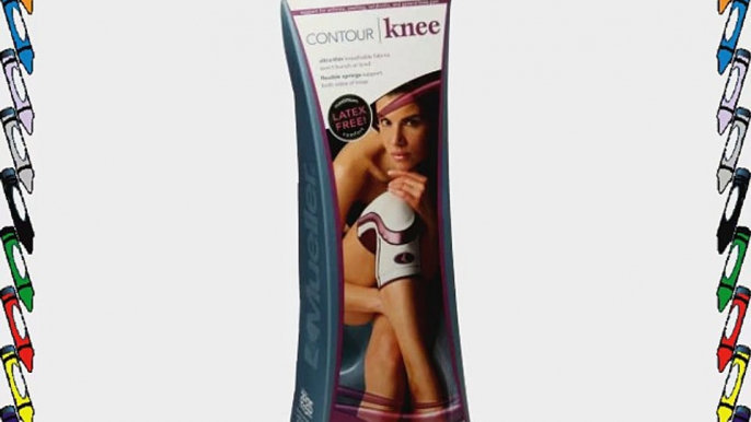 Mueller Contour Kniebandage wei?/brombeer 305 - 355 cm 50991