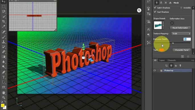 Photoshop Tutorial -How To Create A 3D Crome Text Effect