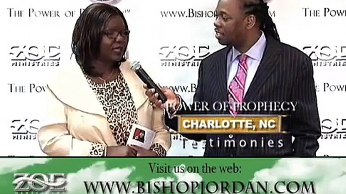 POWER OF PROPHECY TESTIMONIES - Charlotte North Carolina  MASTER PROPHET BISHOP E. BERNARD JORDAN