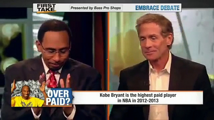 Skip Bayless Makes Stephen A. Smith Walk Off the Set - Kobe Overpaid - ESPN First Take