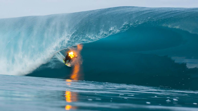 Jamie O'Brien Surfs Teahupo'o on Fire!