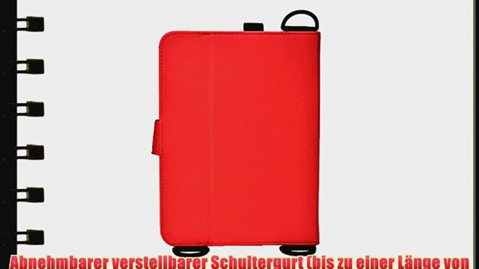 Cooper Cases(TM) Magic Carry Acer Iconia B1-720 Tablet Folioh?lle mit Schultergurt in Rot (Hochwertige