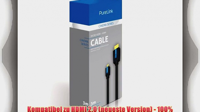 PureLink CS1200-030 - High-Speed Micro-HDMI / HDMI Kabel mit Ethernet - HDMI 2.0 kompatibel