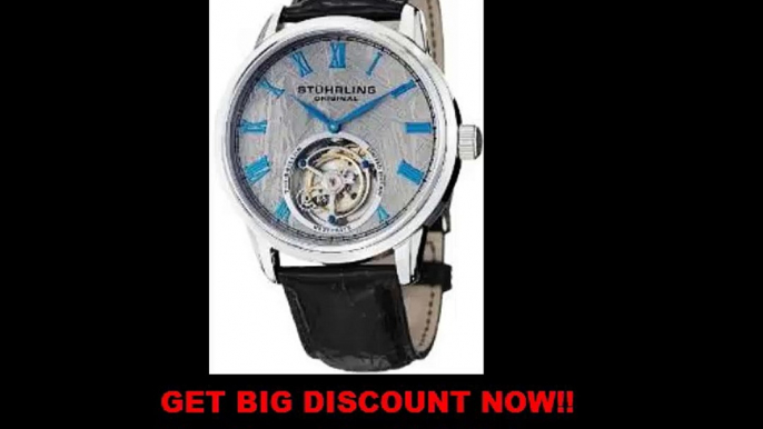 DISCOUNT Stuhrling Original Men's 536.3315X2 Tourbillon Limited Edition Meteorite Mechanical Stainless Steel Watch