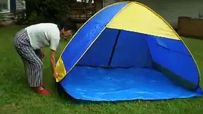 How to fold a pop up beach tent