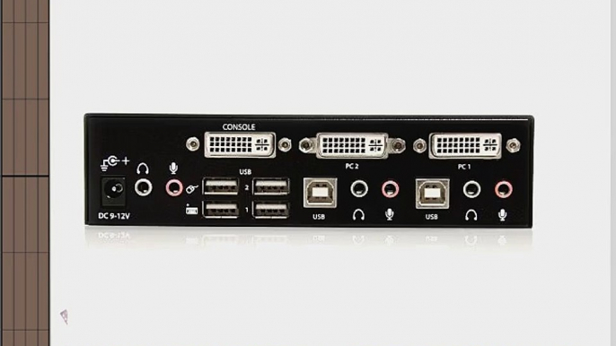 StarTech.Com SV231DVIUA 2-Port DVI USB KVM Switch mit Audio/USB Hub