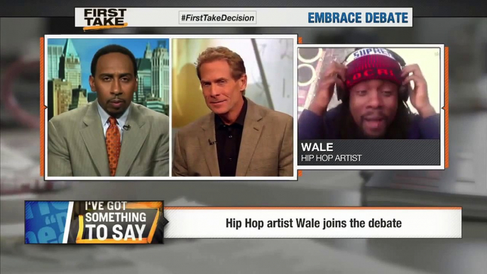 Wale On First Take With Skip Bayless and Stephen A Smith