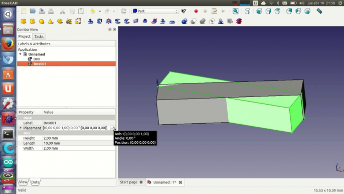 Tutorial de Freecad (6/40): Rotando voy