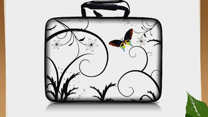 Luxburg? Design Hardcase Laptoptasche Notebooktasche f?r 156 Zoll Motiv: Schmetterling Wei?