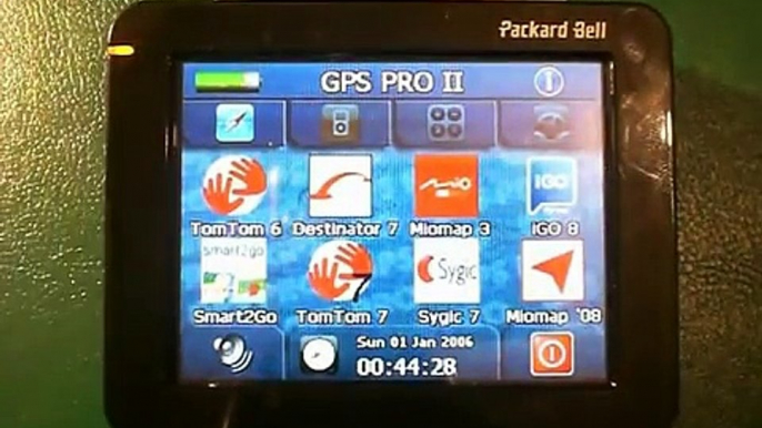 Packard Bell compasseo 400 (300 - 500 - 600) con GPSPRO II (www.mygpsnavi.com), l'aggiornamento software che abilita mappe tomtom, igo, miomap, destinator, smart2go.