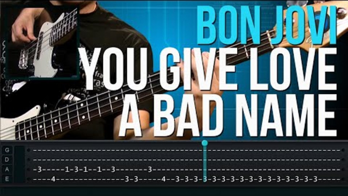 Bon Jovi - You Give Love A Bad Name (como tocar - aula de contra-baixo)