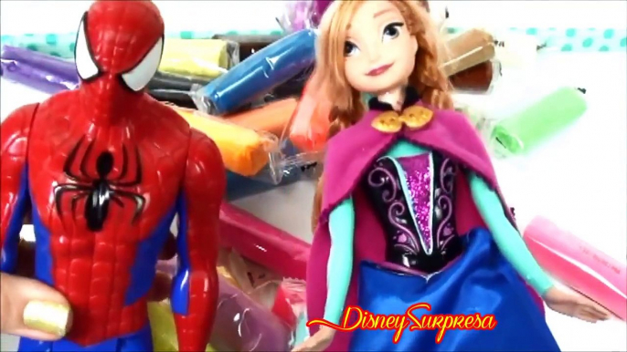 Massinhas Play Doh Anna Frozen, Homem Aranha e Peppa Pig. Em PORTUGUES BR PT