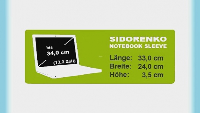 Sidorenko DesignerLaptoptasche mit Zusatzfach f?r Maus und Ladeger?t an der Vorderseite der