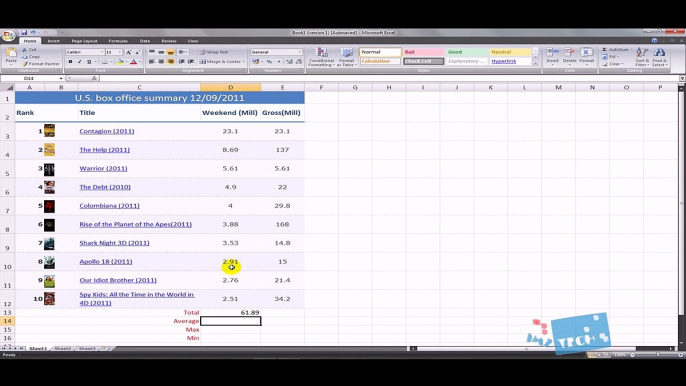 Excel For Beginners | Functions (spreadsheets) HD