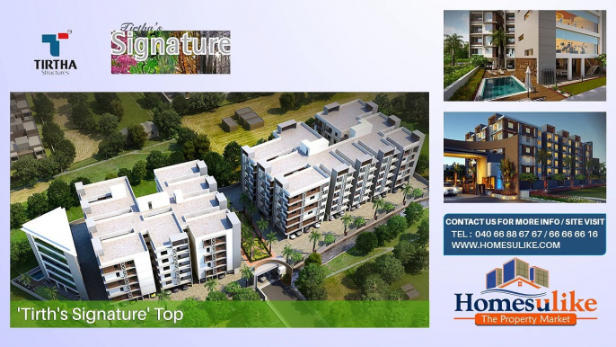 2BHK, 3BHK Flats for Sale in Attapur on Homesulike at Tirtha Signature