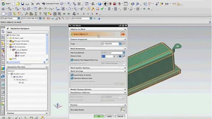 2D Mesh Stores Polygon Body [What's New in NX8 CAE?]