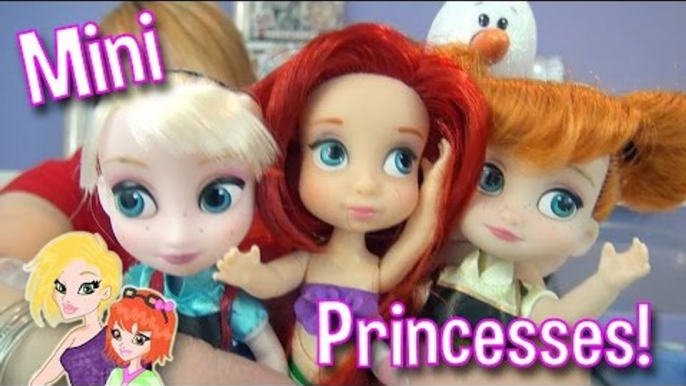 Disney Animators' Mini Frozen Elsa and Anna Dolls and Playsets with Ariel Too!