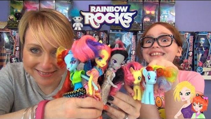 Equestria Girls Rainbow Rocks Octavia, Rainbow Dash, Fluttershy and Pony Sets My Little Pony