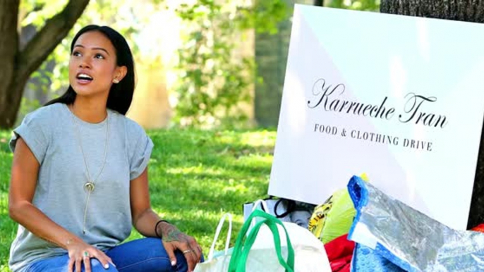 Karrueche Tran Holds A Food & Clothing Drive in Toronto