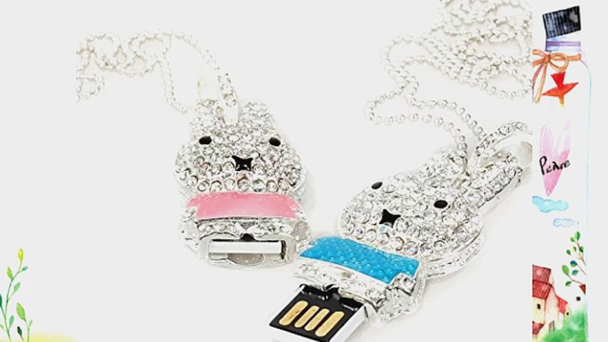 SUNWORLD 32GB Kaninchen Hase Schmuck USB-Stick Speicher mit k??nstlichen Diamantkristallen