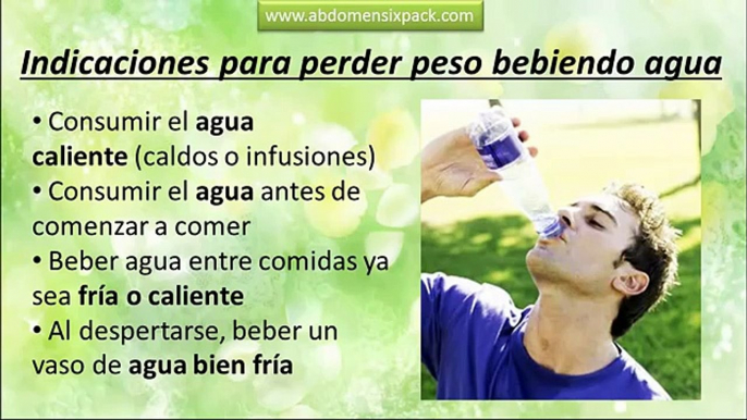 Beber agua para adelgazar | Como y cuando beber agua para perder peso