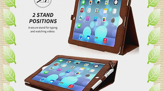 Snugg iPad H?lle - Smart Cover mit Aufsteller elastischer Handschlaufe Stylus-Halterung und