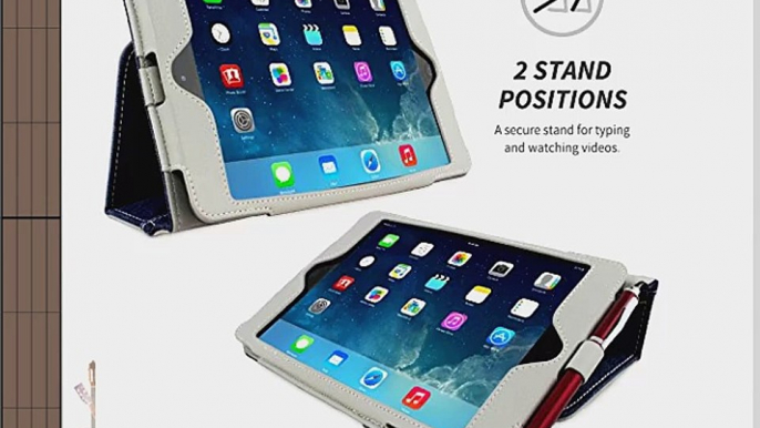 Snugg iPad H?lle - Smart Cover mit Aufsteller elastischer Handschlaufe Stylus-Halterung und