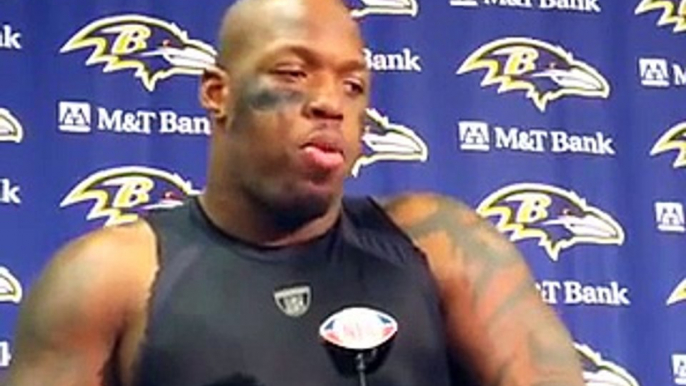 Suggs said when he saw hair and 43 on line he knew Flacco was getting heat