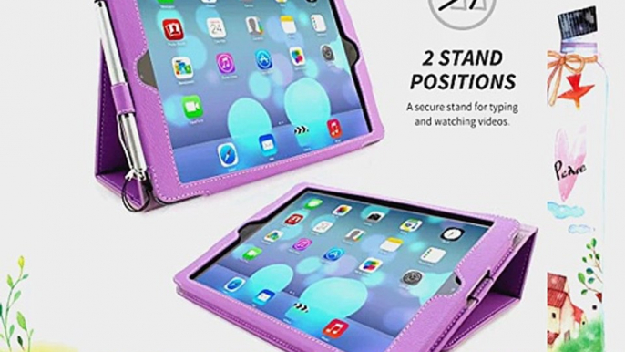 Snugg iPad Air (iPad 5) Exekutive H?lle (Lila) - Smart Cover mit Kartensteckpl?tze Aufsteller