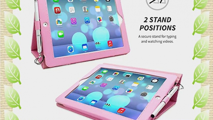 Snugg iPad H?lle - Smart Cover mit Aufsteller elastischer Handschlaufe Stylus-Halterung und