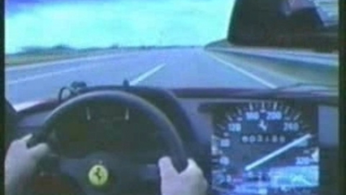 F40 à 300 km/h sur l'autoroute