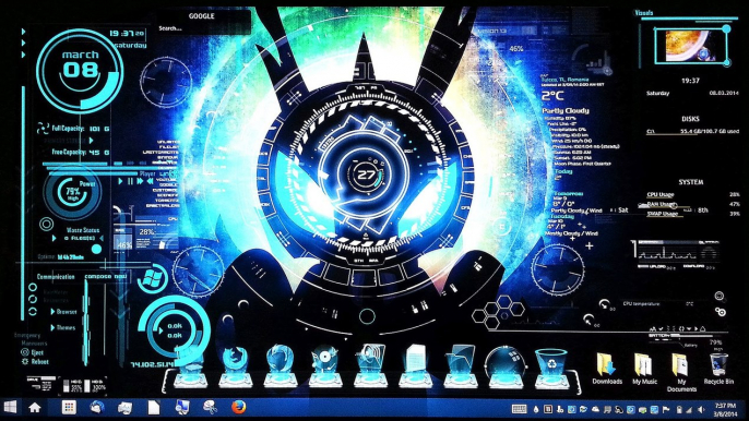 [Part 1] Cool Desktop Customizations For Windows [Rainmeter JARVIS THEME]