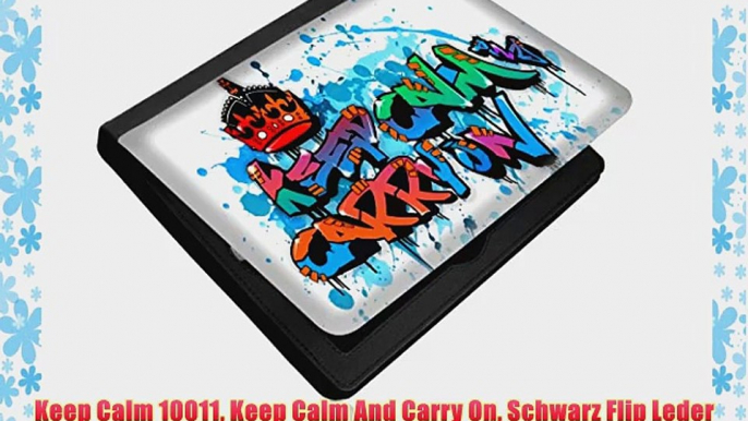 Keep Calm 10011 Keep Calm And Carry On Schwarz Flip Leder Back Case Lederh?lle Schutzh?lle