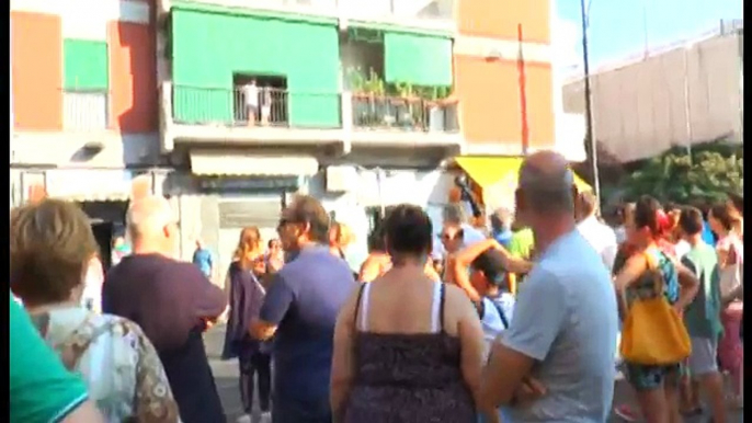 Napoli - "No al campo rom", protesta a San Pietro a Patierno (21.07.15)