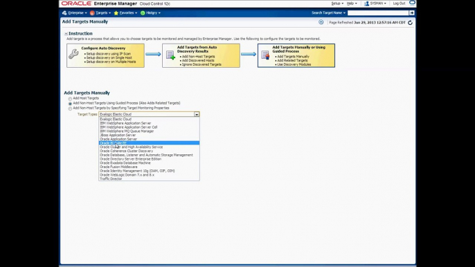 Deploy Oracle Enterprise Manager 12c Agent and Add Targets