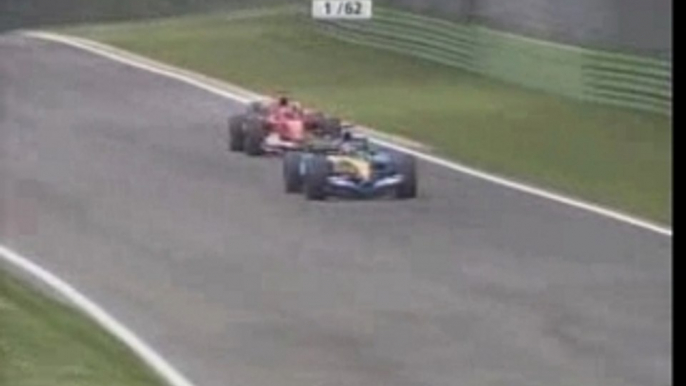 Schumi & Alonso Dernier Tour Imola 2005