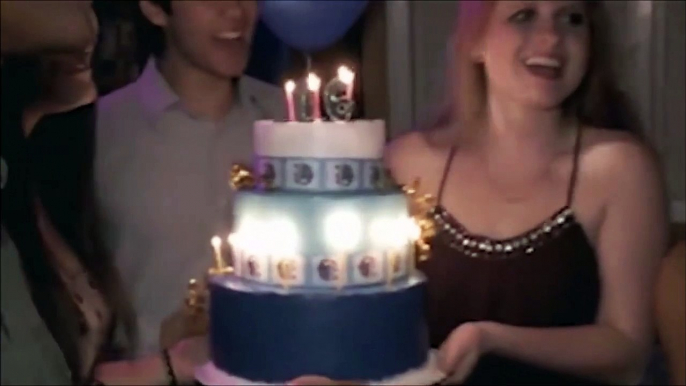 Girl's Eye goes on fire while blowing on birthday cake candles