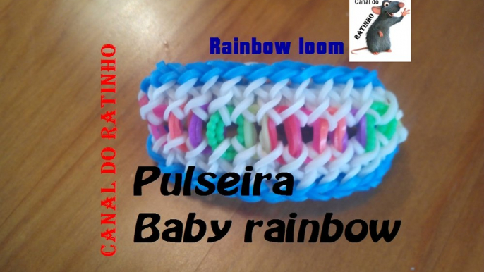 Pulseira Baby Rainbow (rainbow loom)