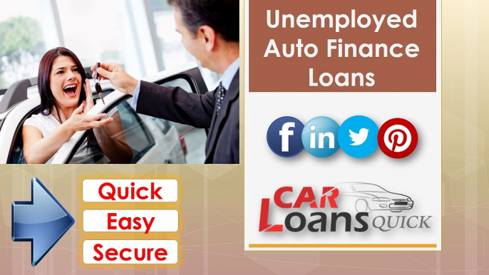 Instant Quotes For Car Loans For Unemployed Bad Credit