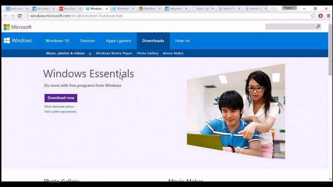 How to install windows Movie Maker in windows 10