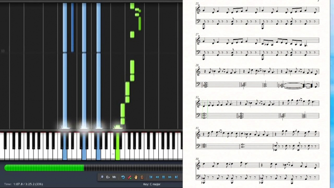 Braum Theme - League of Legends Synthesia Piano Tutorial