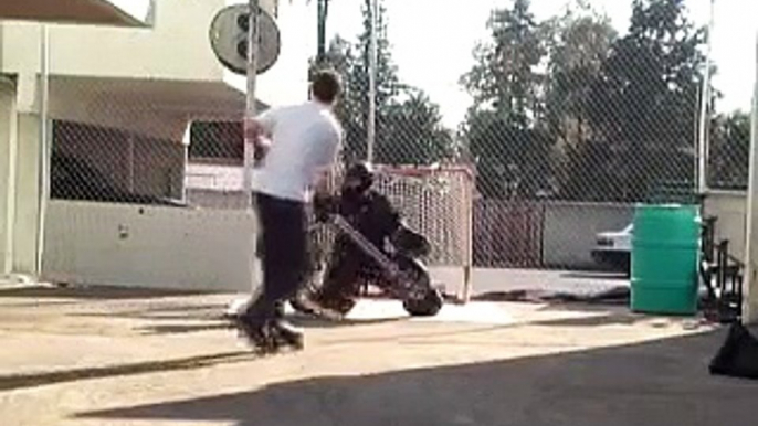 crazy street hockey saves 4