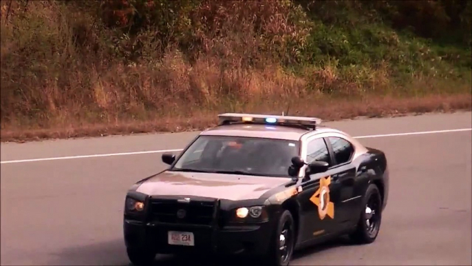 New Hampshire State Police x3 Responding To Multiple Car MVA 10-5-13